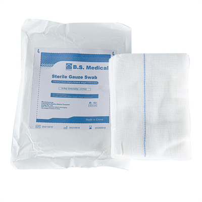 Swabs di gaze sterili Non sterili Bordi pieghevoli Dimensioni di imballaggio Sterili Con 1-5pcs / pack Sterilizzazione Non sterile