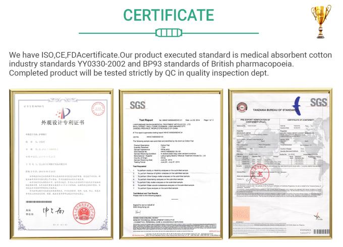 Rulli di garza personalizzabili con 12x8 maglie e 32 s di filati di cotone pettinati non sterili e opzionale a raggi X 11